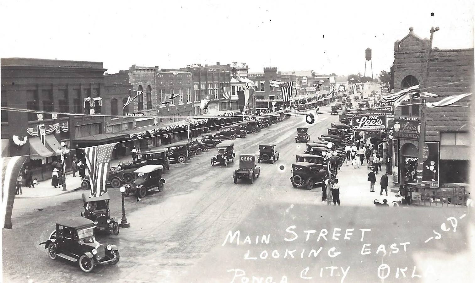 Main Street looking east, Ponca City, Oklahoma, 1920s